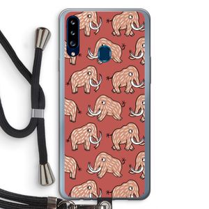 Mammoet: Samsung Galaxy A20s Transparant Hoesje met koord