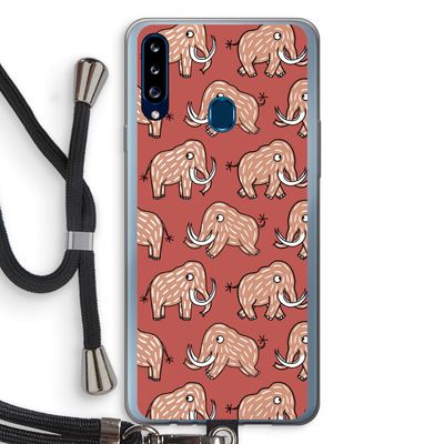 Mammoet: Samsung Galaxy A20s Transparant Hoesje met koord