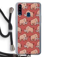 Mammoet: Samsung Galaxy A20s Transparant Hoesje met koord