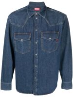 Diesel chemise D-Ocean Western en jean - Bleu