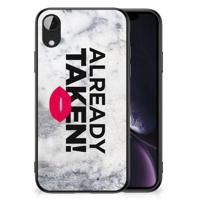 Apple iPhone XR | Telefoon Hoesje | met tekst Already Taken White
