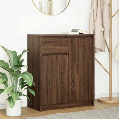 Dressoir met lade 71x35x84 cm spaanplaat bruin eikenkleurig
