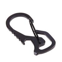 Outdoor tools Carabiner hex driver fles opener sleutelhanger ring klimmen accessoires (zwart)