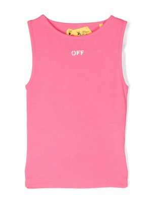 Off-White Kids débardeur Off Stamp - Rose