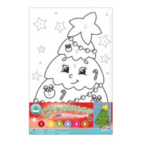 Creative Craft Group XMAS Canvas Schilderen op Nummer Kerstboom - thumbnail