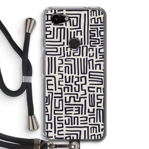 Moroccan Print: Pixel 3a Transparant Hoesje met koord