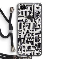 Moroccan Print: Pixel 3a Transparant Hoesje met koord Moroccan Print: Pixel 3a Transparant Hoesje met koord