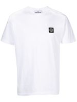 Stone Island t-shirt en coton à patch logo - Blanc