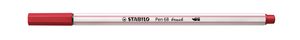 STABILO Pen 68 brush, premium brush viltstift, donkerrood, per stuk