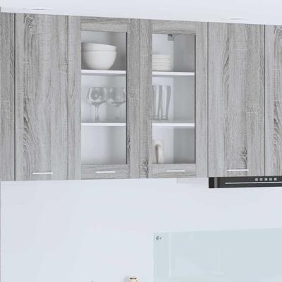 Hangkast Riga Grijs Sonoma 80 x 31 x 80 cm Bewerkt hout Hangkast Riga Grijs Sonoma 80 x 31 x 80 cm Bewerkt hout