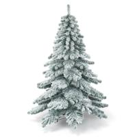 180cm Kunstkerstboom met Sneeuwvlokken Kerstboom PVC Tips Groen + Wit
