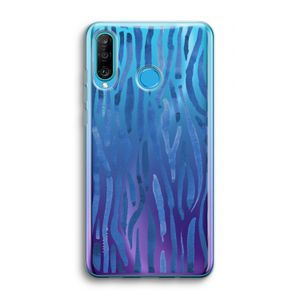 Blauwe nerven: Huawei P30 Lite Transparant Hoesje