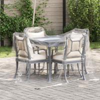 VidaXL Doorzichtig zeildoek met zeilringen 2x3 m pvc