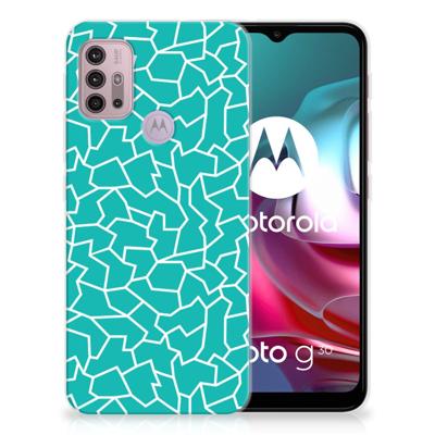 Motorola Moto G30 | G10 | Hoesje maken | Cracks Blue