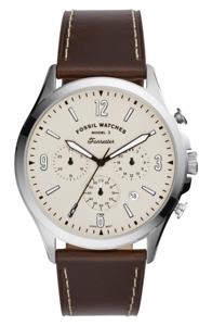 Fossil heren Forrester chronograaf bruin lederen horloge FS5696