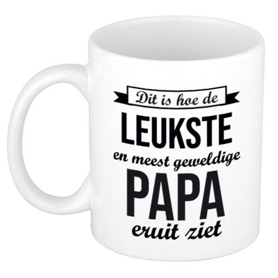 Leukste en meest geweldige papa - cadeau koffiemok - theebeker - 300 ml