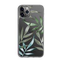 Tropical watercolor leaves: iPhone 11 Pro Max Transparant Hoesje