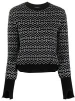 Patrizia Pepe pull à logo en jacquard - Noir