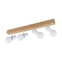 Eglo PlafondspotTownshend 3 4-lichts houtbruin met wit - 99485