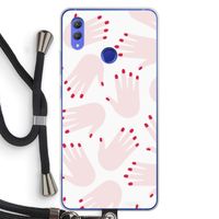 Hands pink: Honor Note 10 Transparant Hoesje met koord