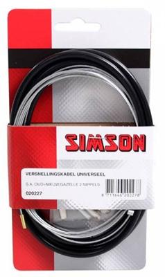 Simson versnellingskabel set SA/Gazelle 1700/2150 mm zw/zi