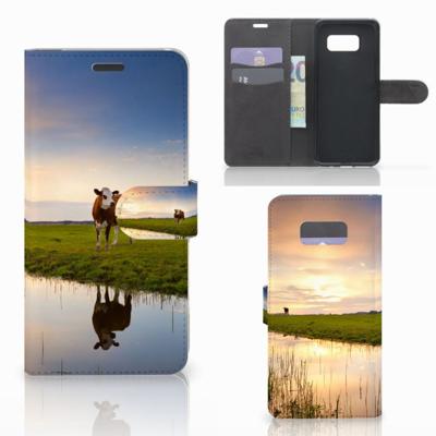 Samsung Galaxy S8 Plus | Telefoonhoesje | Met pasjeshouder | Koe