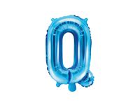 Folieballon Licht Blauw Letter &apos;Q&apos; - 35cm