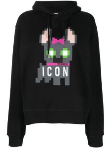 DSQUARED2 hoodie Icon Widle en coton - Noir