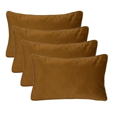 Bank/sierkussens Sophia - 4x stuks - 30 x 50 cm - polyester met rits