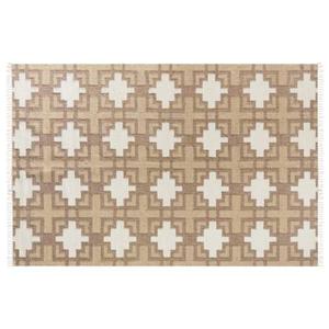 Beliani-KONURTAY-Laagpolig vloerkleed-Beige-200 x 300 cm-Jute