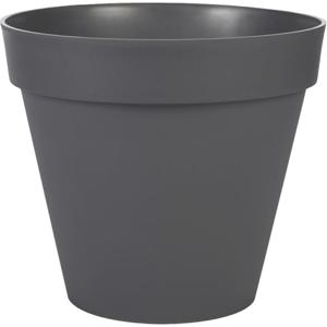EDA Toscane Bloempot - kunststof - antraciet - D20 x H17 cm - binnen- en buitenshuis