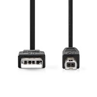 Nedis CCGB61100BK20 USB-kabel 2 m USB 3.2 Gen 1 (3.1 Gen 1) USB A USB B Zwart - thumbnail