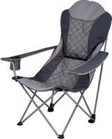 Eurotrail campingstoel Elba 104 cm polyester/staal zwart/grijs - thumbnail