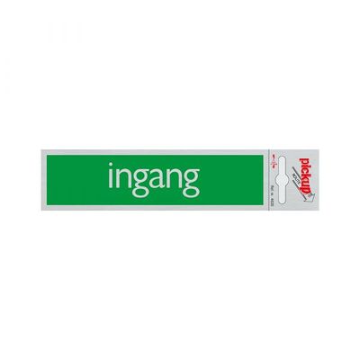 Bord Alulook Ingang - 165x44 mm zelfklevend.