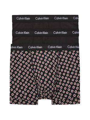 Calvin Klein - 3p Trunk - Cotton Stretch - X1L, Maat:S