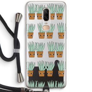 Sansevieria: OnePlus 6 Transparant Hoesje met koord
