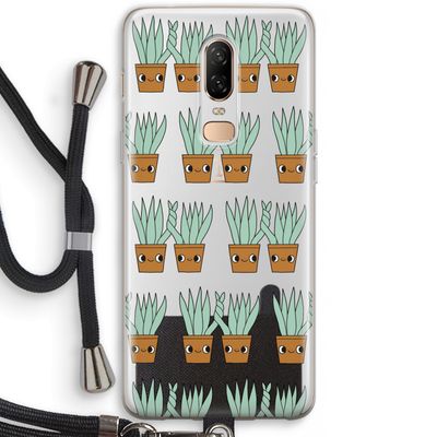 Sansevieria: OnePlus 6 Transparant Hoesje met koord