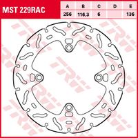 TRW Remschijf, remschijven voor de moto, MST229RAC