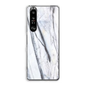 Gestreepte marmer: Sony Xperia 1 III Transparant Hoesje