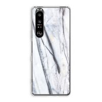 Gestreepte marmer: Sony Xperia 1 III Transparant Hoesje