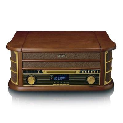 CLASSIC PHONO TCD-3571MY - Houten retro platenspeler met Bluetooth®, DAB+/FM Radio, USB encoding, CD-speler, Cassettespeler en ingebouwde speakers - H