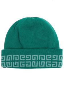 Givenchy bonnet en maille à logo brodé - Vert