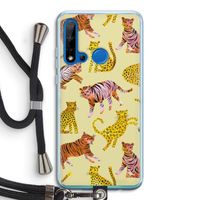Cute Tigers and Leopards: Huawei P20 Lite (2019) Transparant Hoesje met koord