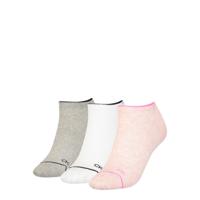 Calvin Klein Dames Sneakersokken 3-pack Pink Melange Combo-One Size (37-41)