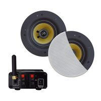 Bluetooth-Audio Versterker Aquasound Airplay + DLNA 30W Inclusief Speakerset Aquasound Rumba 116 mm Wit Aquasound