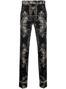 Versace pantalon Silver Baroque en laine - Noir