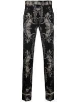 Versace pantalon Silver Baroque en laine - Noir - thumbnail