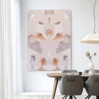 Urban Cotton Wandkleed 'Sand Fox' 80 x 110cm in Frame - black