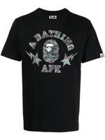 A BATHING APE® t-shirt en coton à logo imprimé - Noir