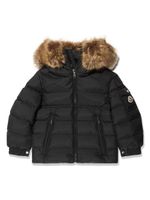 Moncler Enfant doudoune à logo appliqué - Noir